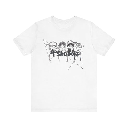 T‑Shirt — '4 Sho Boiz' Sketch Band Graphic Tee